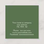 Vielfalt der Kräuterpflanzen-Pflanze Quadratische Visitenkarte (Rückseite)