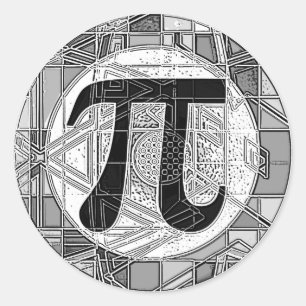 Vielfalt der Pi-Day-Symbole Runder Aufkleber