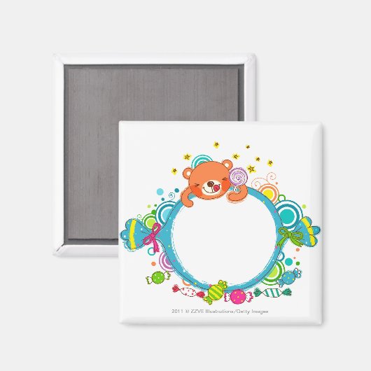 Vielfalt der Süßspeisen Magnet (Vorderseite/Rückseite)