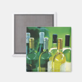 Vielfalt der Weinflaschen Magnet (Vorderseite/Rückseite)