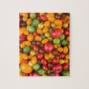 Vielfalt des Gartens Frische bunte Tomaten Puzzle