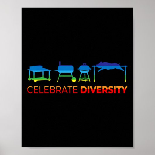 Vielfalt feiern - Bbq Poster (Vorne)