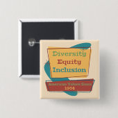 Vielfalt Gleichberechtigung Inklusion; Amerikanisc Button (Vorne & Hinten)