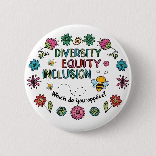 Vielfalt Gleichberechtigung Inklusion Button (Vorderseite)
