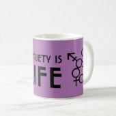 Vielfalt ist Leben  Kaffeetasse (VorderseiteRechts)
