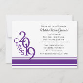 Vielfalt Lila 2019 Abschluss Drei Foto Einladung (Rückseite)