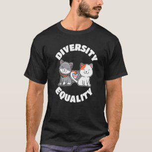 Vielfalt und Gleichheit Katze Transgender Lbgt Pri T-Shirt