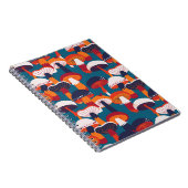 Vielfältige Pilze, Vintage nahtlose Abbildung. Notizblock (Rechte Seite)