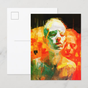 Vielfältigkeit des Geistes Abstraktes emotionales Postkarte