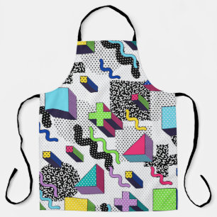 Vielfarbige geometrische Formen, Retromuster. Schürze