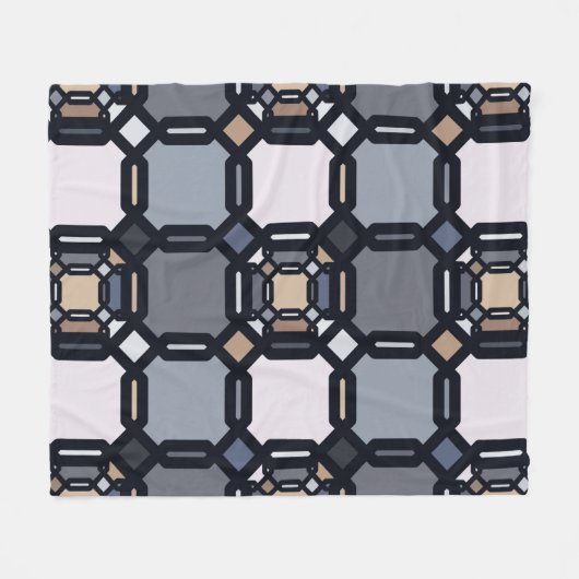 Vielfarbige geometrische Ornamente in gedämpften T Fleecedecke (Vorderseite (Horizontal))