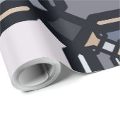 Vielfarbige geometrische Ornamente in gedämpften T Geschenkpapier (Rolleneckpunkt)