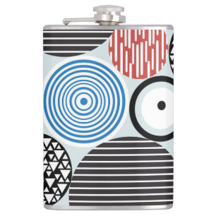 Vielfarbige Kreise, grafisches Musterdesign. Flachmann
