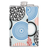 Vielfarbige Kreise, grafisches Musterdesign. Flachmann (Rückseite)