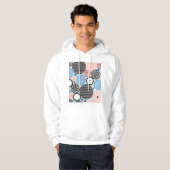 Vielfarbige Kreise, grafisches Musterdesign. Hoodie (Vorne ganz)