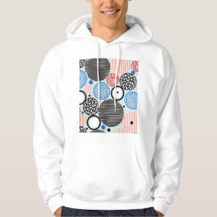 Vielfarbige Kreise, grafisches Musterdesign. Hoodie