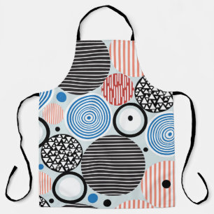 Vielfarbige Kreise, grafisches Musterdesign. Schürze