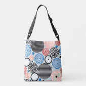 Vielfarbige Kreise, grafisches Musterdesign. Tragetaschen Mit Langen Trägern (Rückseite)