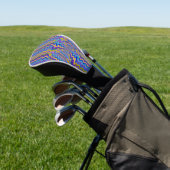 Vielfarbiges Muster auf der Kopfabdeckung des Golf Headcover (In SItu)