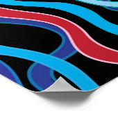 Vielfarbiges Muster verschiedener Tintenfisch und  Poster (Ecke)