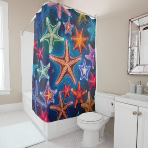 Vielfarbiges Star Fish Design Duschvorhang
