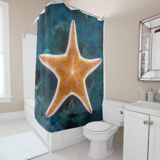 Vielfarbiges Star Fish Design Duschvorhang (Beispiel)
