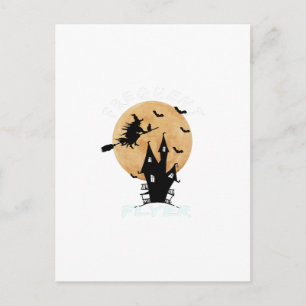 Vielflieger-Hexe Halloween T-Shirt Perfekt Postkarte