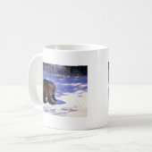 Vielfrass auf Schnee Kaffeetasse (Vorderseite Links)