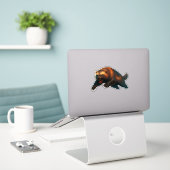 Vielfraß-Aufkleber Aufkleber (Laptop auf Schreibtisch)