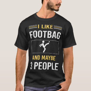 Vielleicht 3 Leute Footbag Hacker Sack Sacker T-Shirt