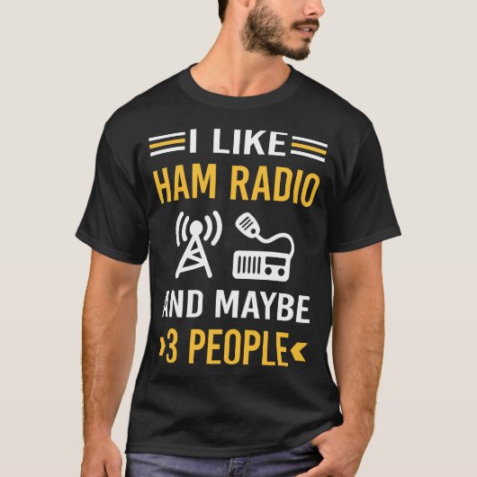 Vielleicht 3 Leute ham Radio Amateur Radio T-Shirt (Vorderseite)