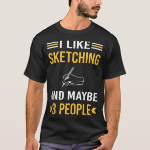 Vielleicht 3 Leute skizzieren T-Shirt