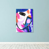 Vielleicht Abstraktes digitales Portrait einer Fra Leinwanddruck (Insitu (Holzboden))