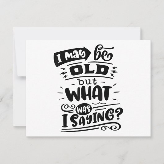 Vielleicht alt, aber was war ich Sprichwort lustig (Vorderseite)