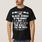 Vielleicht bin ich das schwarze Schaf der Bälle T-Shirt (Vorderseite)