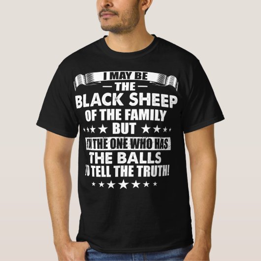 Vielleicht bin ich das schwarze Schaf der Bälle T-Shirt (Vorderseite)