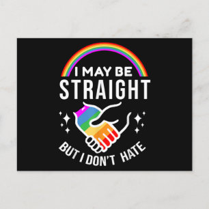 Vielleicht bin ich gerade, aber ich hasse LGBT-Gay Feiertagspostkarte