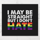 Vielleicht bin ich gerade, aber ich hasse nicht LG Schaumweinetikett (Einzelnes Label)