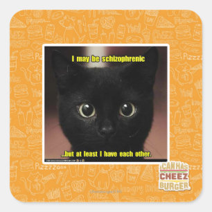 Vielleicht bin ich schizophrene quadratischer aufkleber