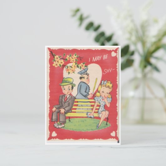 Vielleicht bin ich schüchtern... postkarte (Stehend Vorderseite)