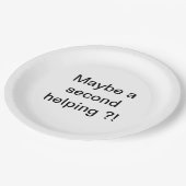 Vielleicht eine zweite Hilfe ? Pappteller (Schrägansicht)