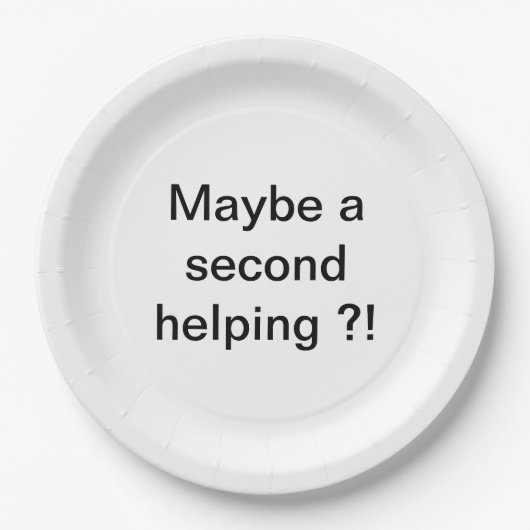 Vielleicht eine zweite Hilfe ? Pappteller (Vorderseite)