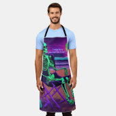 Vielleicht habe ich zu hartes Neonskelett gepartie Schürze (Getragen)