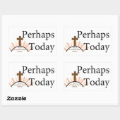 Vielleicht heute auf Weiß Rechteckiger Aufkleber (Blatt)