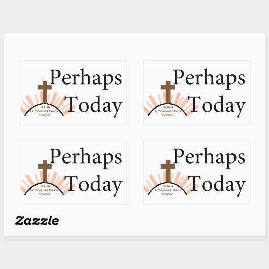 Vielleicht heute auf Weiß Rechteckiger Aufkleber (Blatt)