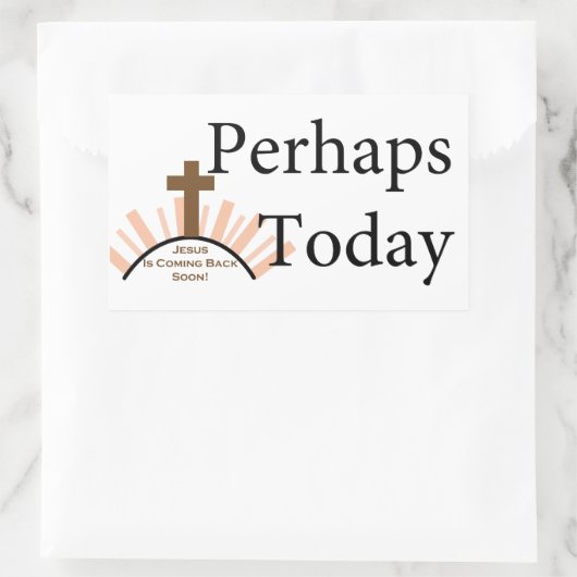 Vielleicht heute auf Weiß Rechteckiger Aufkleber (Tasche)