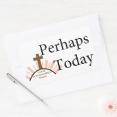 Vielleicht heute auf Weiß Rechteckiger Aufkleber (Umschlag)