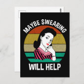 Vielleicht hilft das Schreien dem sonnigen sarkast Postkarte (Vorne/Hinten)