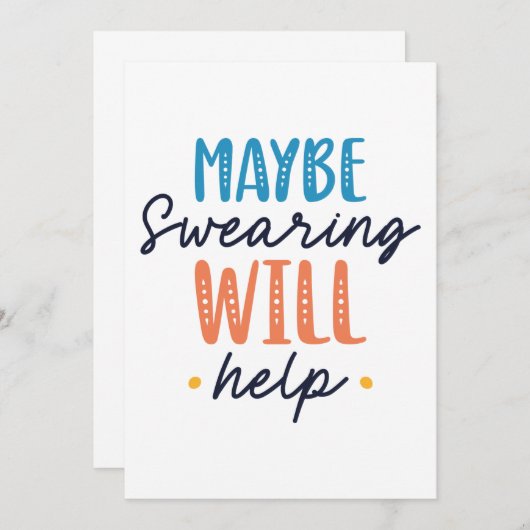 Vielleicht hilft das Schwitzen Dankeskarte (Vorne/Hinten)