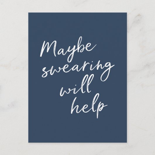 Vielleicht hilft das Schwitzen dem knackigen Text Postkarte (Vorderseite)